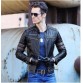 DHL Free shipping.Brand mens skull coat genuine leather Jackets,men's vintage motor biker leather jacket.plus size homme Fitness